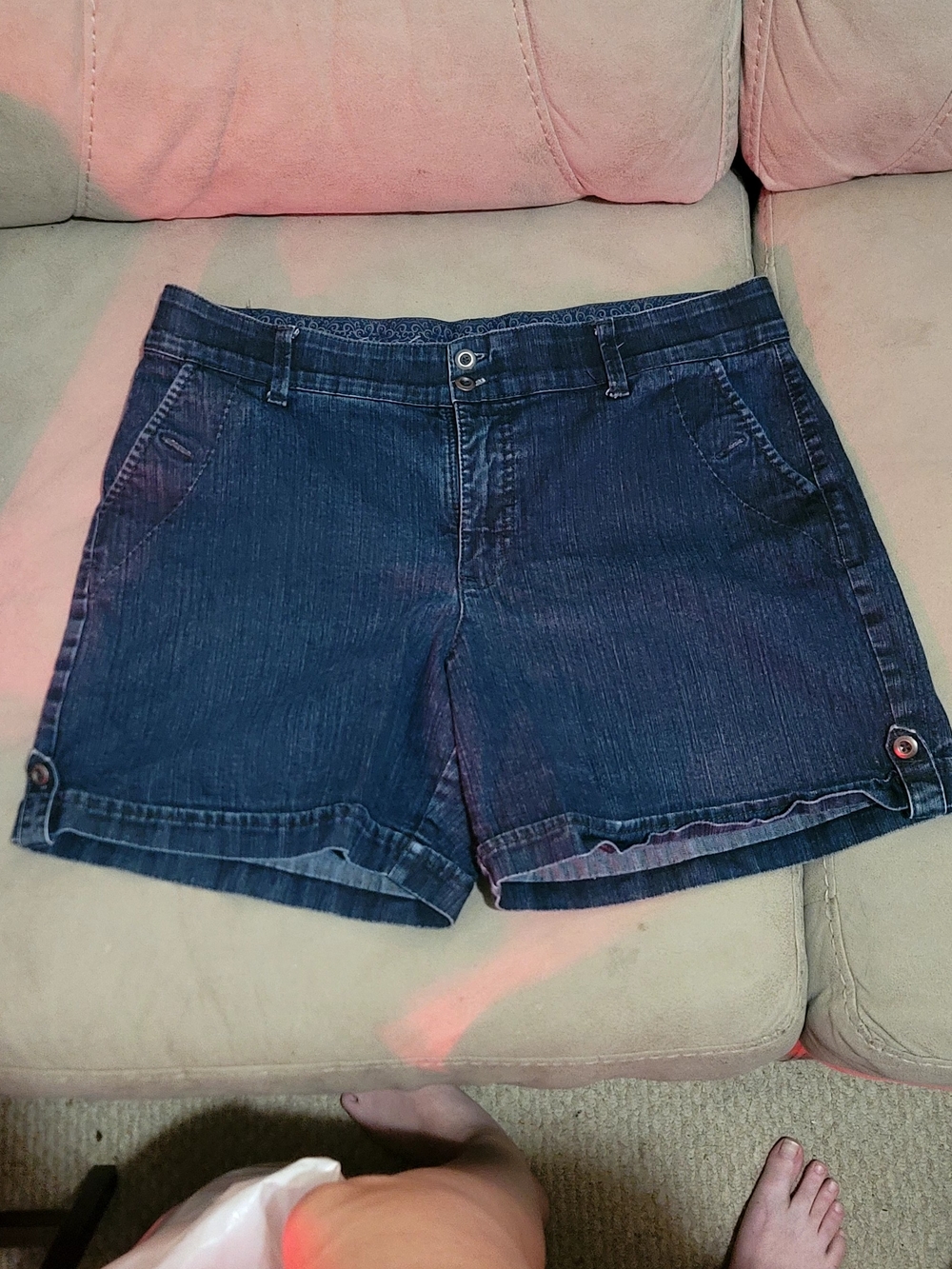 Dark Blue Denim Jean Shorts